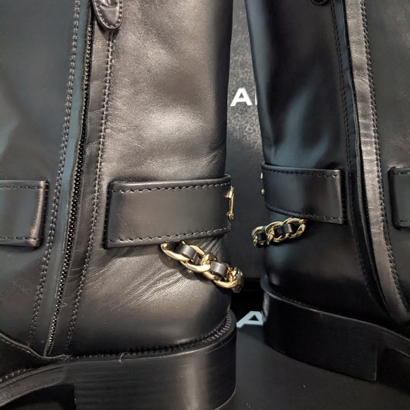 22A Chanel Black Chain Short Boots Booties Size 38 - Picture 10 of 10